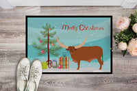 Ankole-Watusu Cow Christmas Indoor or Outdoor Mat 24x36 BB9190JMAT