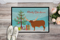 Ankole-Watusu Cow Christmas Indoor or Outdoor Mat 18x27 BB9190MAT
