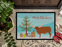 Ankole-Watusu Cow Christmas Indoor or Outdoor Mat 18x27 BB9190MAT