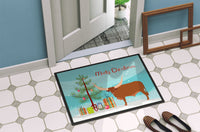 Ankole-Watusu Cow Christmas Indoor or Outdoor Mat 18x27 BB9190MAT