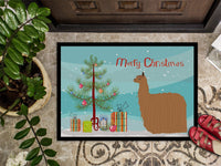 Alpaca Suri Christmas Indoor or Outdoor Mat 18x27 BB9287MAT