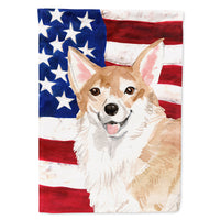 Corgi Patriotic Flag Canvas House Size BB9379CHF