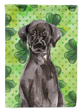 Black Labrador St. Patrick's Flag Garden Size BB9538GF