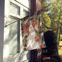 Brittany Spaniel Pine Cones Flag Canvas House Size BB9574CHF