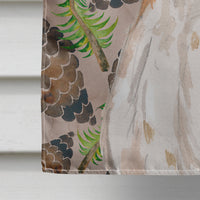 Brittany Spaniel Pine Cones Flag Canvas House Size BB9574CHF