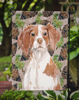 Brittany Spaniel Pine Cones Flag Garden Size BB9574GF