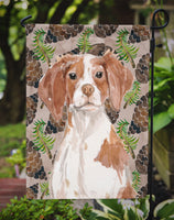 Brittany Spaniel Pine Cones Flag Garden Size BB9574GF