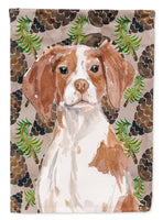 Brittany Spaniel Pine Cones Flag Garden Size BB9574GF