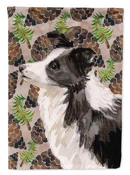 Border Collie Pine Cones Flag Garden Size BB9583GF