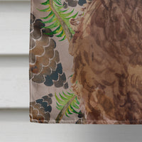 Brown Cockapoo Pine Cones Flag Canvas House Size BB9584CHF