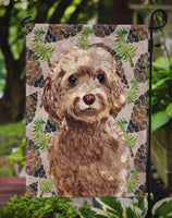 Brown Cockapoo Pine Cones Flag Garden Size BB9584GF