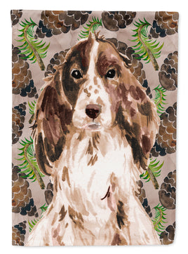 Brown Parti Pine Cones Flag Canvas House Size BB9587CHF
