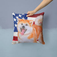 Akita Patriotic Fabric Decorative Pillow BB9703PW1414