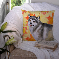 Alaskan Malamute Fall Fabric Decorative Pillow BB9899PW1414