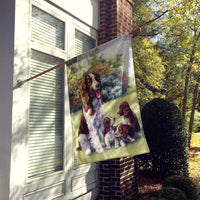 Springer Spaniels by Daphne Baxter Flag Canvas House Size BDBA0288CHF