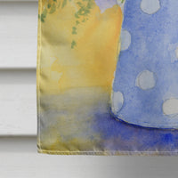 Blue and Yellow Flowers by Maureen Bonfield Flag Canvas House Size BMBO0730CHF