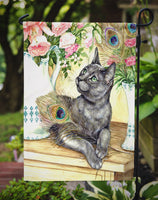 Cat and Peacock Feathers Flag Garden Size CDCO0035GF
