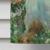 Cats In Garden by Debbie Cook Flag Canvas House Size CDCO0151CHF