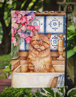 Cat In Sink by Debbie Cook Flag Garden Size CDCO0195GF
