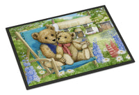 Springtime Teddy Bears in Flowers Indoor or Outdoor Mat 24x36 CDCO0306JMAT