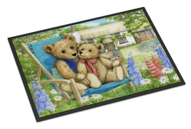 Springtime Teddy Bears in Flowers Indoor or Outdoor Mat 18x27 CDCO0306MAT