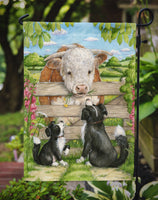 Bull and Pup Friends by Debbie Cook Flag Garden Size CDCO0378GF