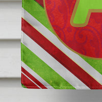 Christmas Oranment Holiday Letter A Monogram Initial Flag  House Size