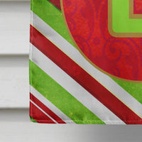 Christmas Oranment Holiday Letter B Monogram Initial Flag  House Size