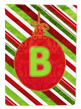 Christmas Oranment Holiday Letter B Monogram Initial Flag  House Size