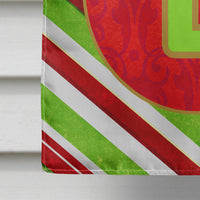 Christmas Oranment Holiday Letter L Monogram Initial Flag  House Size
