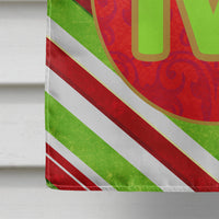 Christmas Oranment Holiday Letter M Monogram Initial Flag  House Size