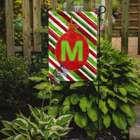 Christmas Oranment Holiday Letter M Monogram Initial Flag Garden Size CJ1039
