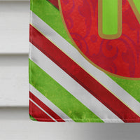 Christmas Oranment Holiday Letter N Monogram Initial Flag  House Size