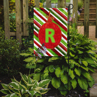 Christmas Oranment Holiday Letter R Monogram Initial Flag Garden Size CJ1039