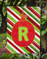 Christmas Oranment Holiday Letter R Monogram Initial Flag Garden Size CJ1039