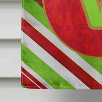 Christmas Oranment Holiday Letter V Monogram Initial Flag  House Size