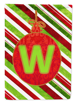 Christmas Oranment Holiday Letter W Monogram Initial Flag Garden Size CJ1039