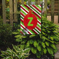 Christmas Oranment Holiday Letter Z Monogram Initial Flag Garden Size CJ1039