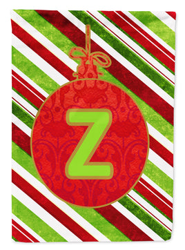 Christmas Oranment Holiday Letter Z Monogram Initial Flag Garden Size CJ1039
