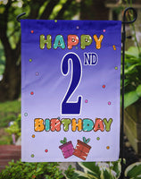 Happy 2nd Birthday Flag Garden Size