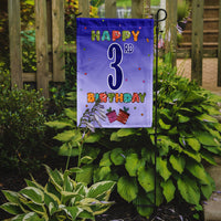Happy 3rd Birthday Flag Garden Size