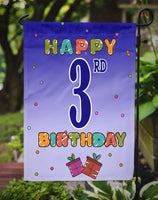 Happy 3rd Birthday Flag Garden Size