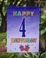 Happy 4th Birthday Flag Garden Size CJ1095GF