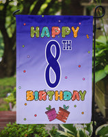 Happy 8th Birthday Flag Garden Size CJ1099GF