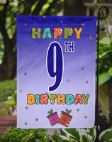 Happy 9th Birthday Flag Garden Size CJ1100GF