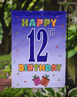 Happy 12th Birthday Flag Garden Size