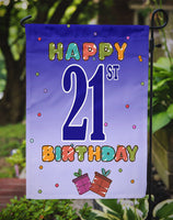 Happy 21st Birthday Flag Garden Size