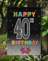 Happy 40th Birthday Flag Garden Size CJ1123GF