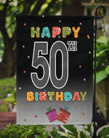 Happy 50th Birthday Flag Garden Size CJ1124GF