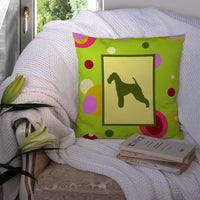 Airedale Decorative   Canvas Fabric Pillow